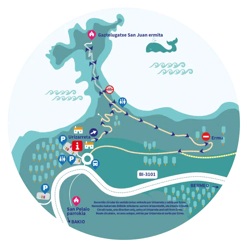 Mapa de San Juan de Gaztelugatxe